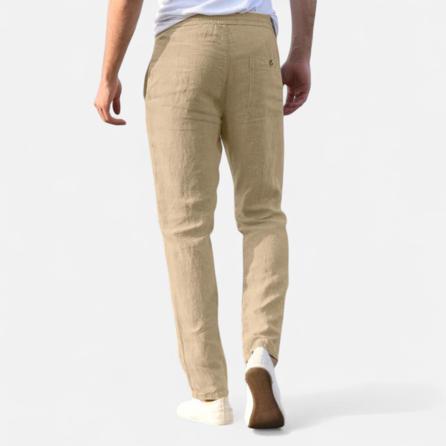 Ritouh | Men’s Linen-Cotton Trousers – Relaxed Fit, Elastic Waist