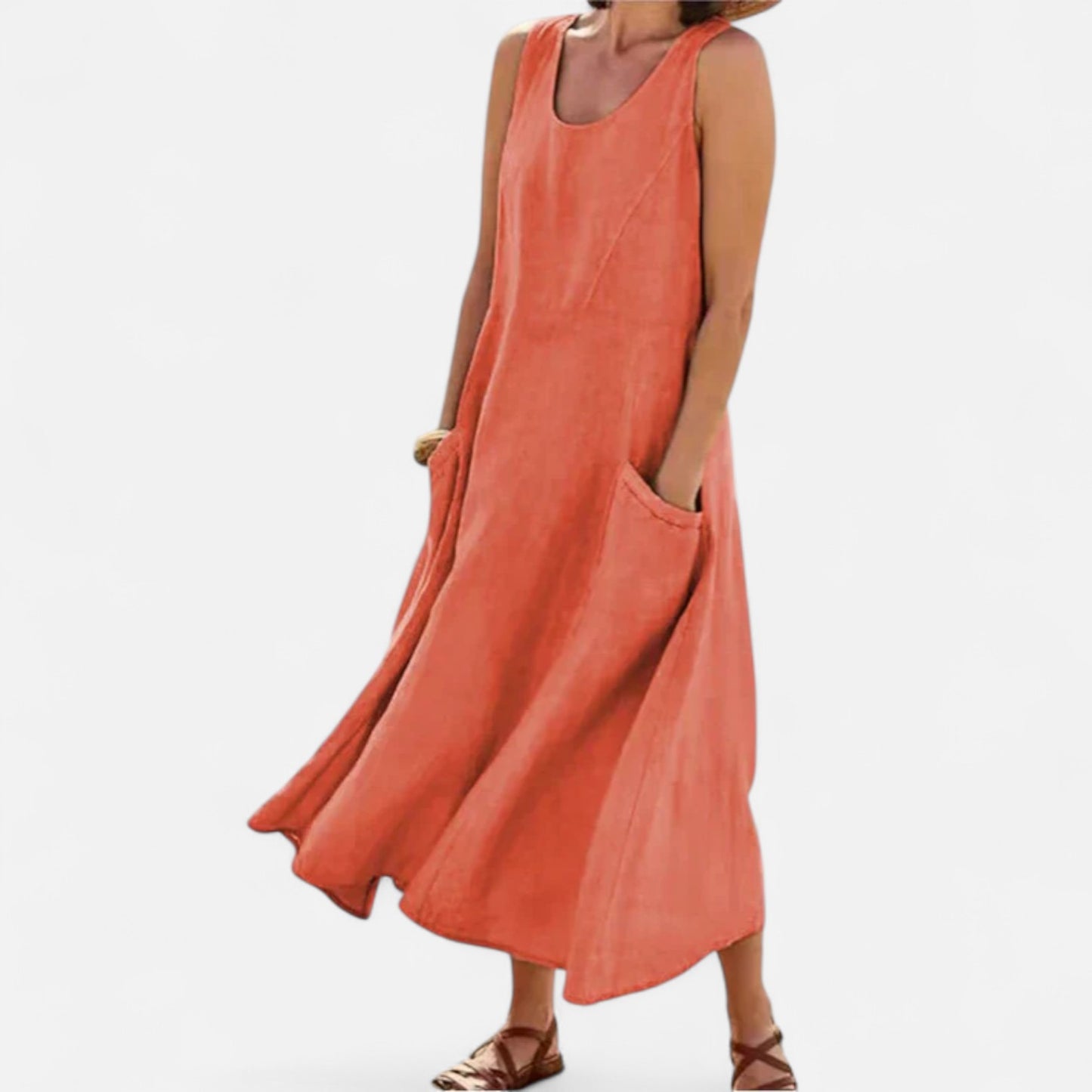 Ritouh | Women’s Relaxed Linen Dress – Lightweight Comfort, Timeless Style