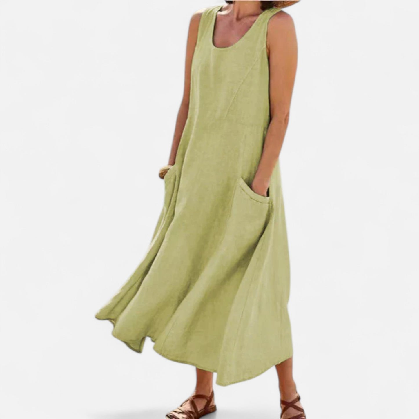 Ritouh | Women’s Relaxed Linen Dress – Lightweight Comfort, Timeless Style