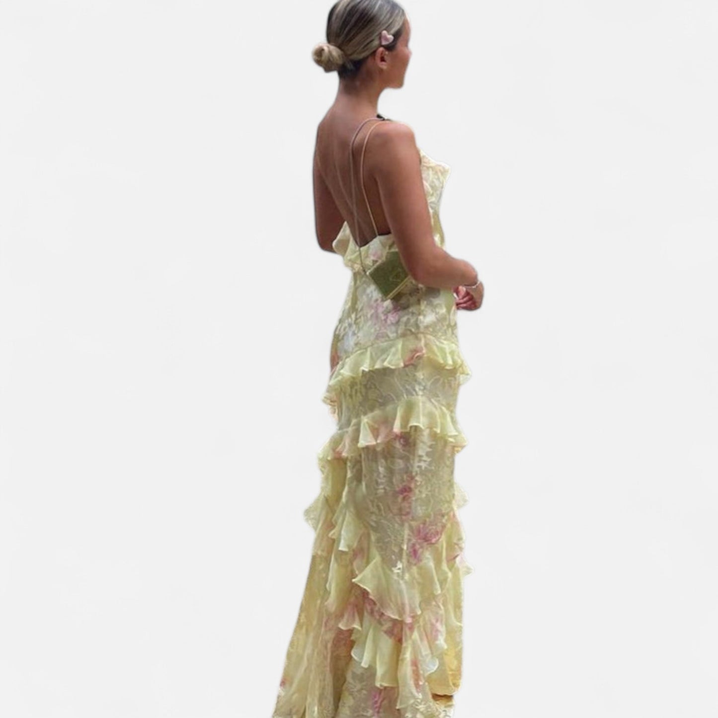 Ritouh | Women’s Graceful Maxi Dress – Airy Ruffles, Elegant Silhouette