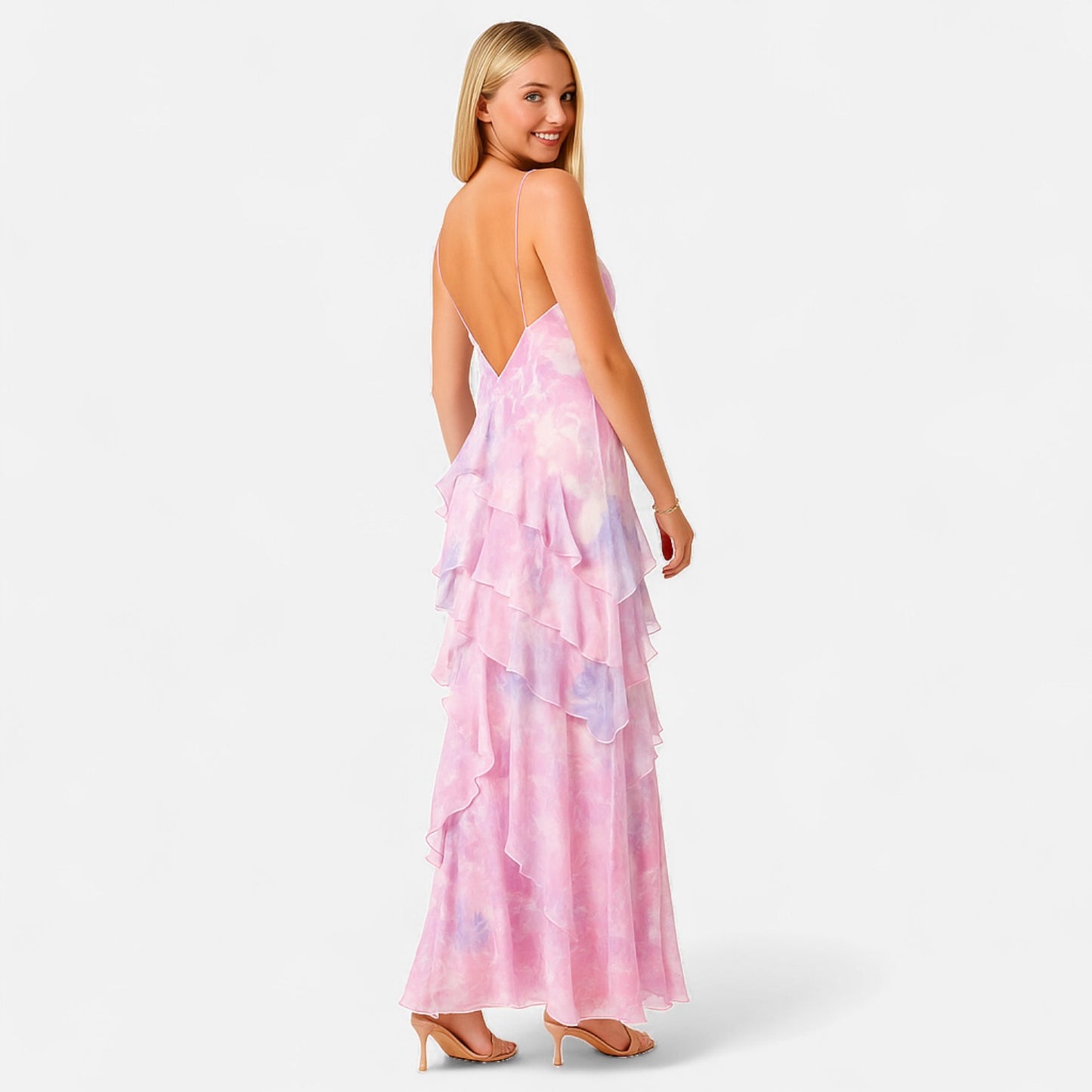 Ritouh | Women’s Graceful Maxi Dress – Airy Ruffles, Elegant Silhouette