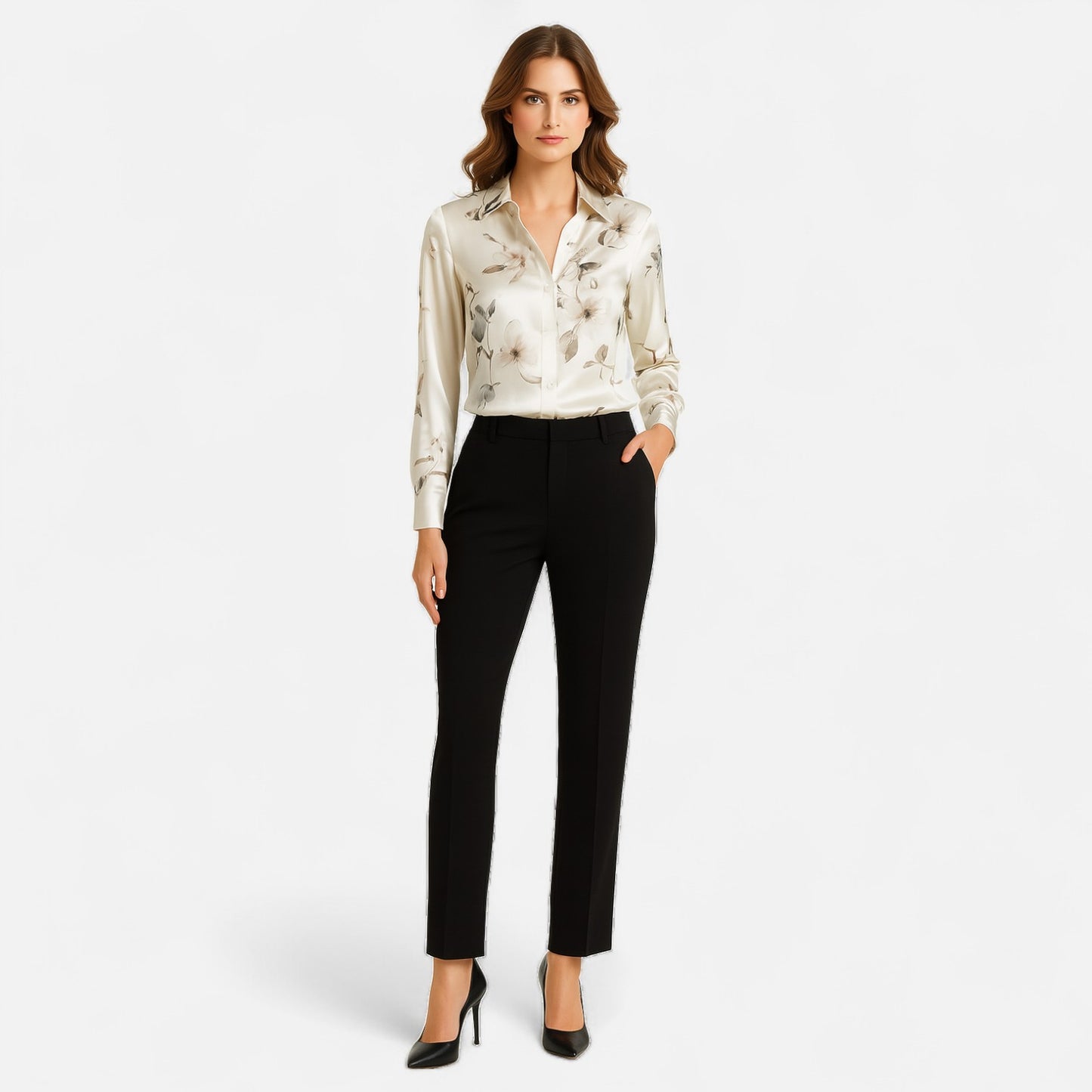 Ritouh | Women’s Magnolia Print Blouse – Effortless Grace in Every Thread