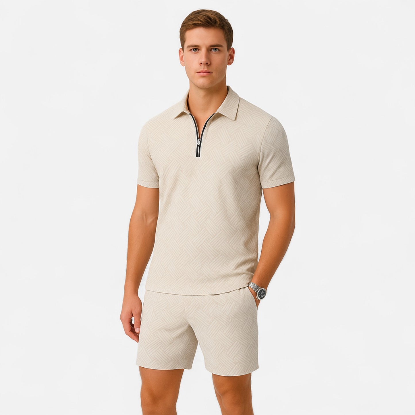 Ritouh | Men’s Polo & Shorts Set – Refined Casual Coordination
