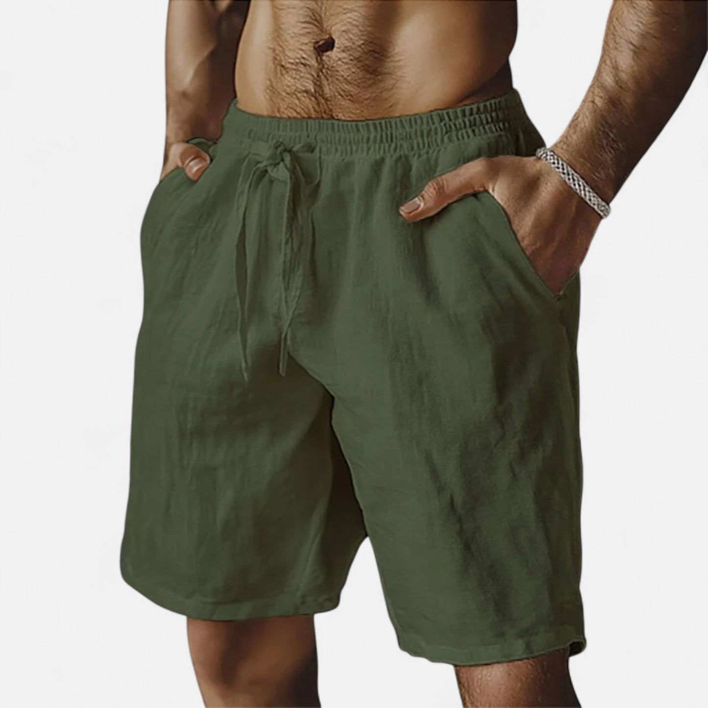 Ritouh | Men’s Linen Drawstring Shorts – Relaxed Fit for Summer