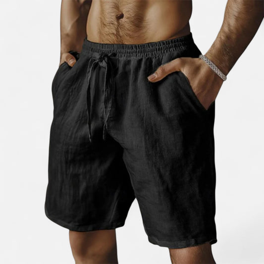 Ritouh | Men’s Linen Drawstring Shorts – Relaxed Fit for Summer