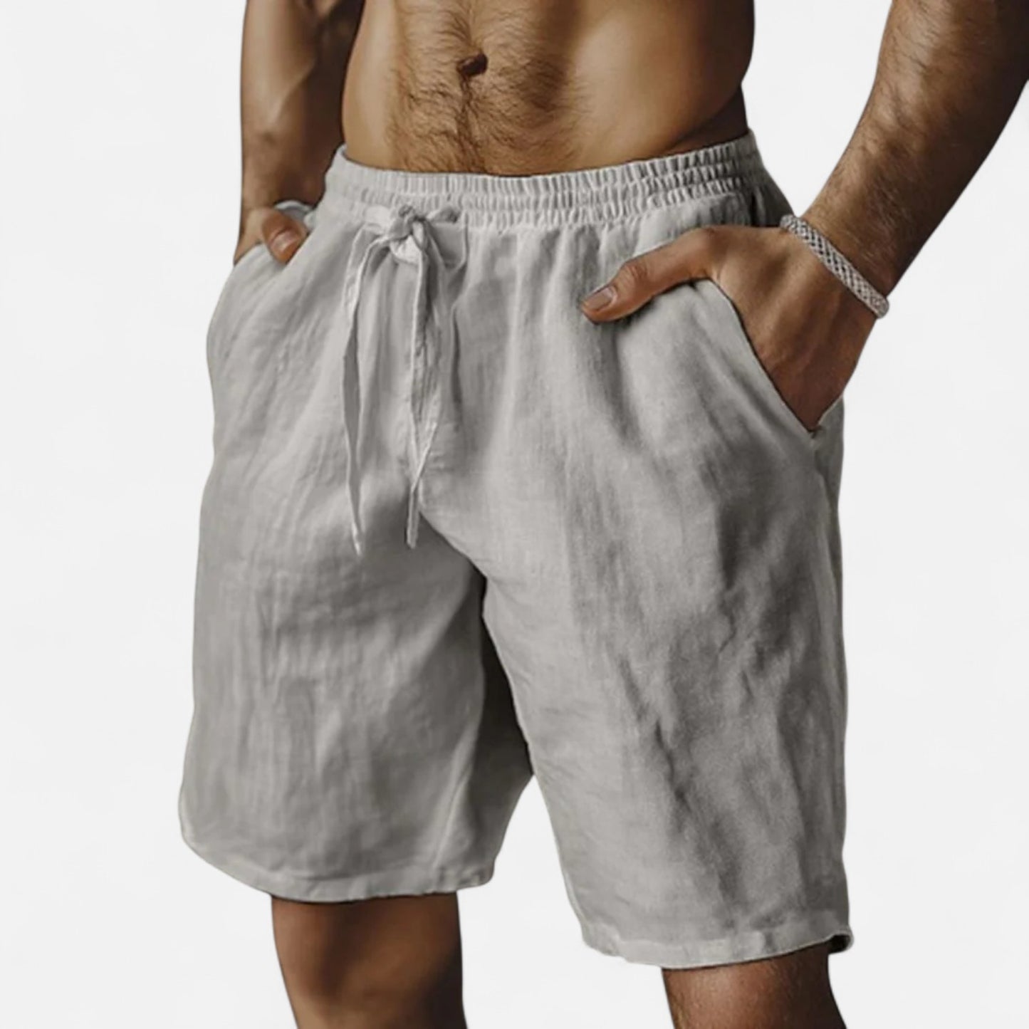 Ritouh | Men’s Linen Drawstring Shorts – Relaxed Fit for Summer