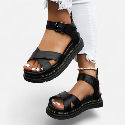 Ritouh | Women’s Roman Sandals – Chunky Sole & Cross-Strap Comfort