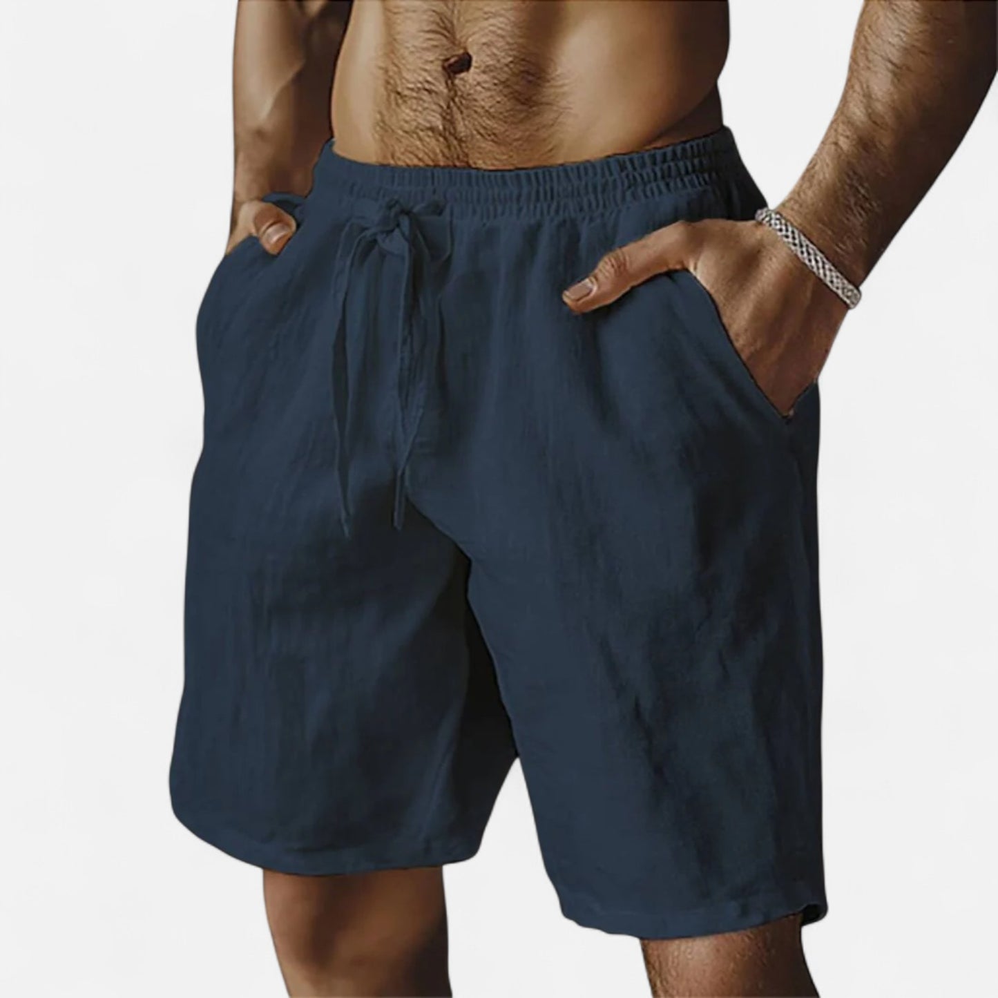 Ritouh | Men’s Linen Drawstring Shorts – Relaxed Fit for Summer
