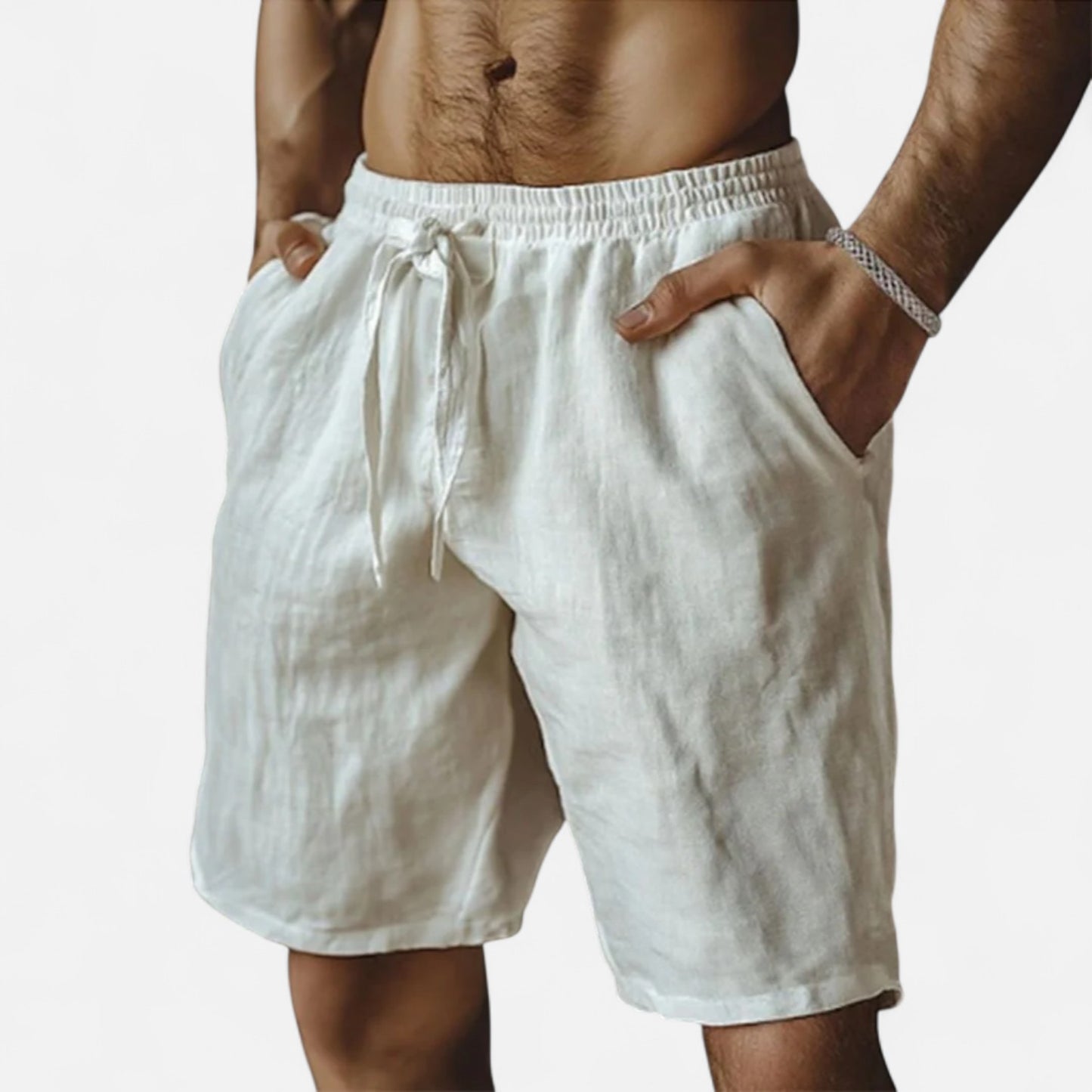 Ritouh | Men’s Linen Drawstring Shorts – Relaxed Fit for Summer