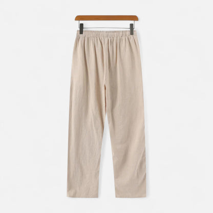 Ritouh | Men’s Linen-Cotton Trousers – Relaxed Fit, Elastic Waist
