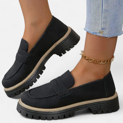 Ritouh | Women’s Suede Chunky Loafers – Casual Elegance, All-Day Ease