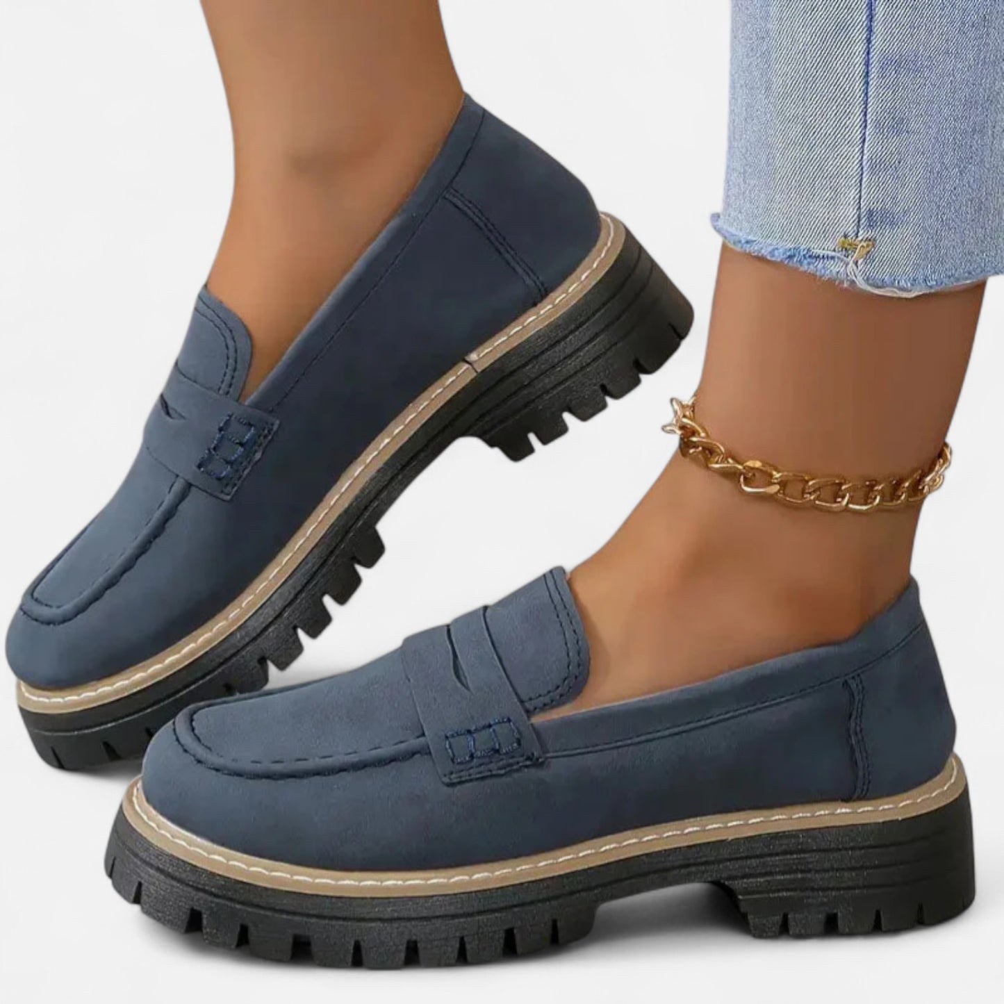 Ritouh | Women’s Suede Chunky Loafers – Casual Elegance, All-Day Ease