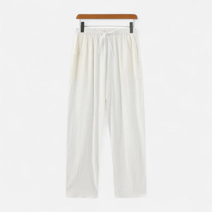 Ritouh | Men’s Linen-Cotton Trousers – Relaxed Fit, Elastic Waist