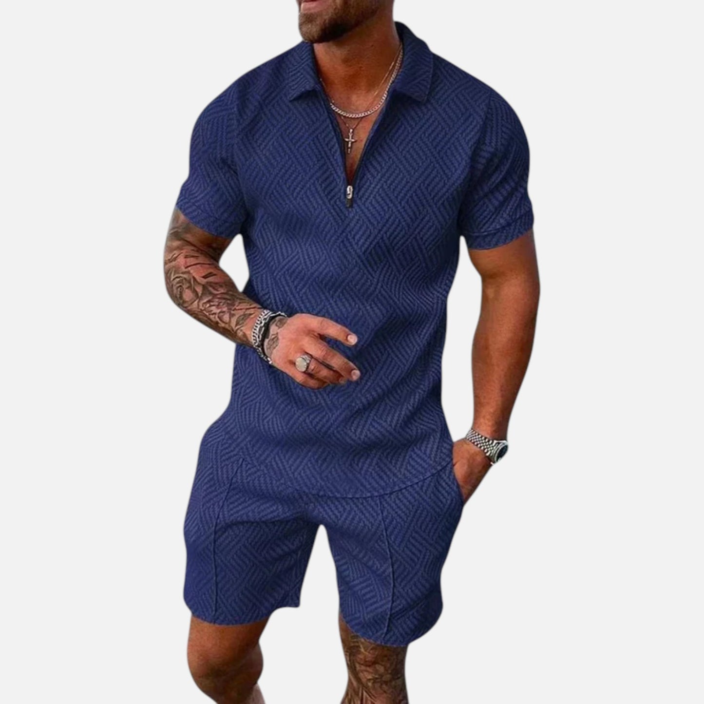 Ritouh | Men’s Polo & Shorts Set – Refined Casual Coordination