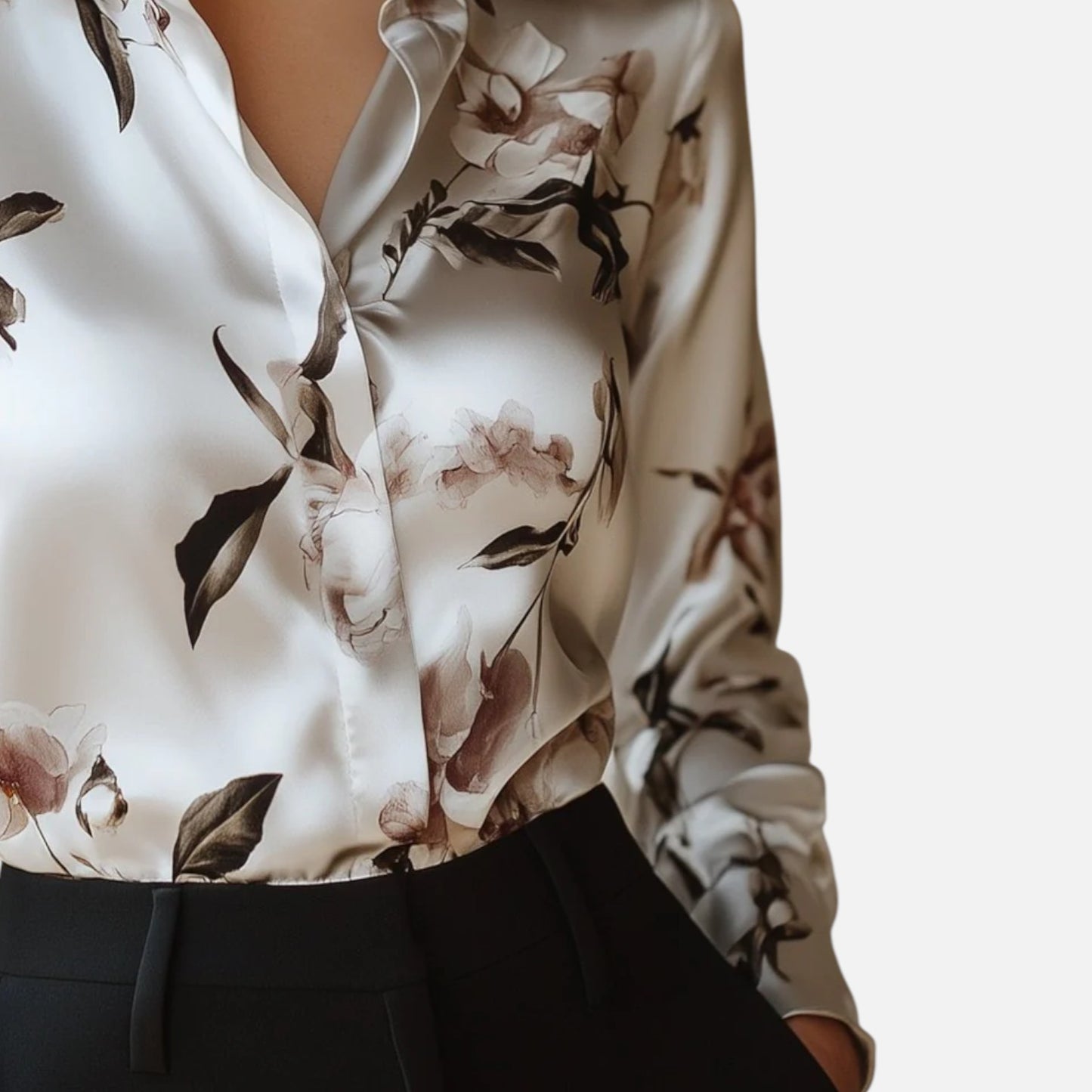 Ritouh | Women’s Magnolia Print Blouse – Effortless Grace in Every Thread