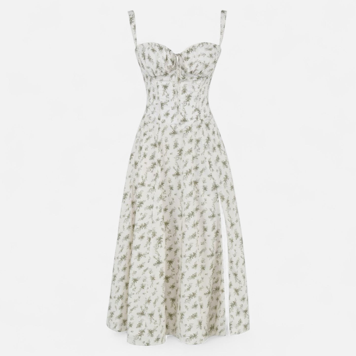 Ritouh | Women’s Summer Midi Dress – Sleeveless with Drawstring Fit