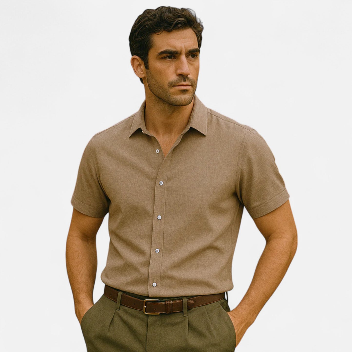 Ritouh | Men’s Linen Shirt – Short Sleeve Summer Essential