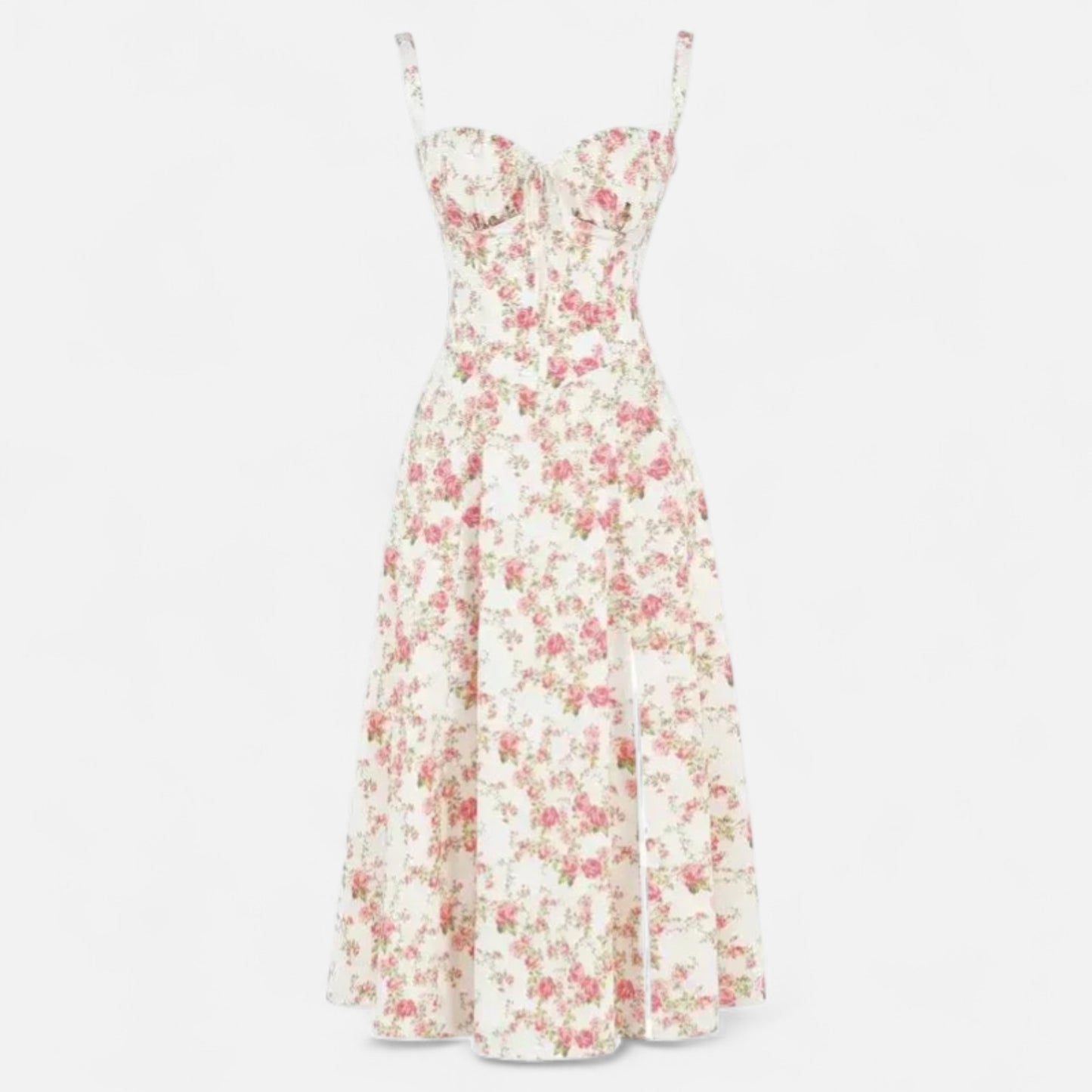 Ritouh | Women’s Summer Midi Dress – Sleeveless with Drawstring Fit