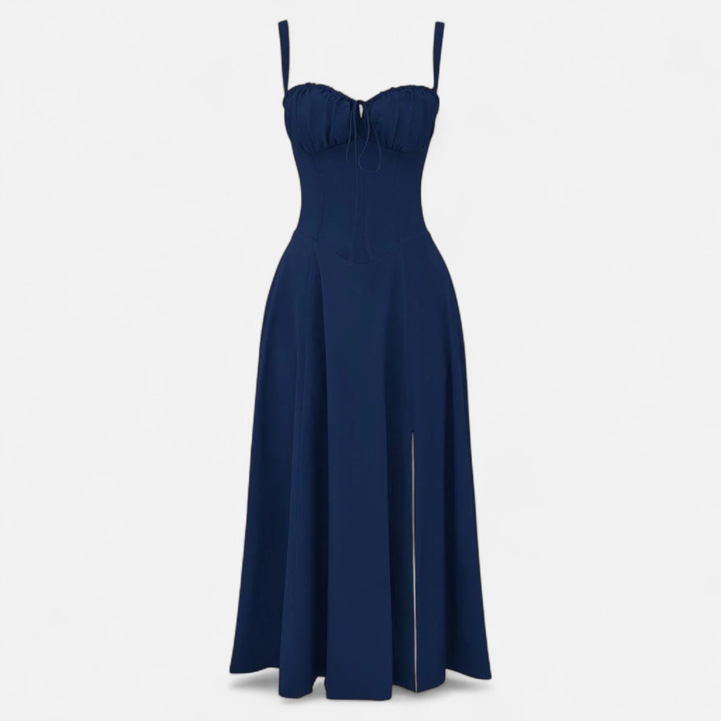 Ritouh | Women’s Summer Midi Dress – Sleeveless with Drawstring Fit