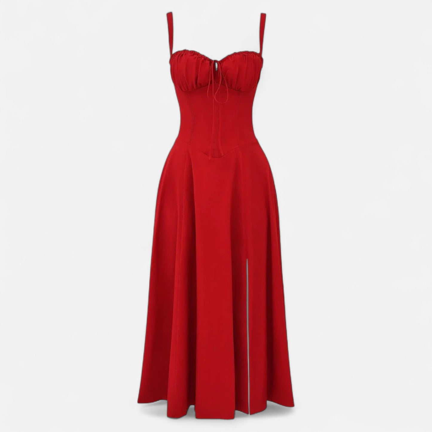 Ritouh | Women’s Summer Midi Dress – Sleeveless with Drawstring Fit