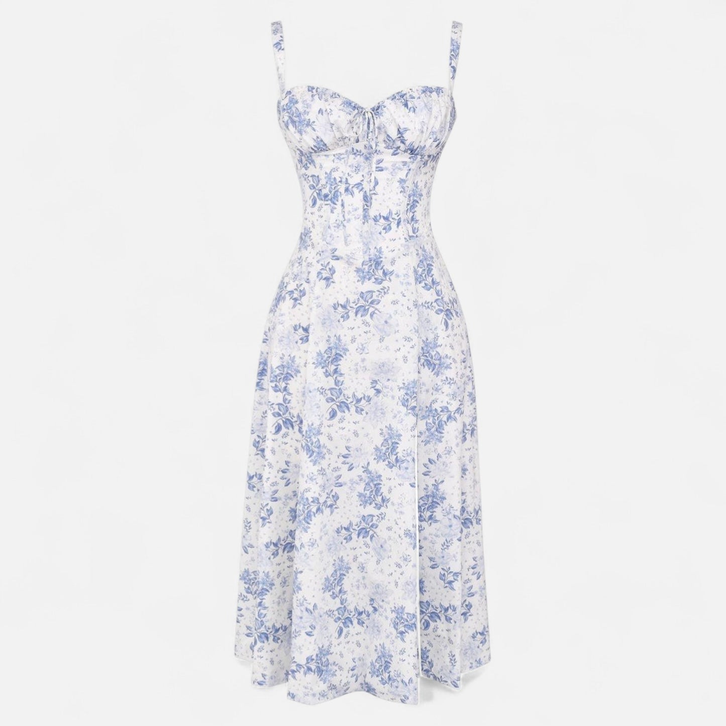 Ritouh | Women’s Summer Midi Dress – Sleeveless with Drawstring Fit