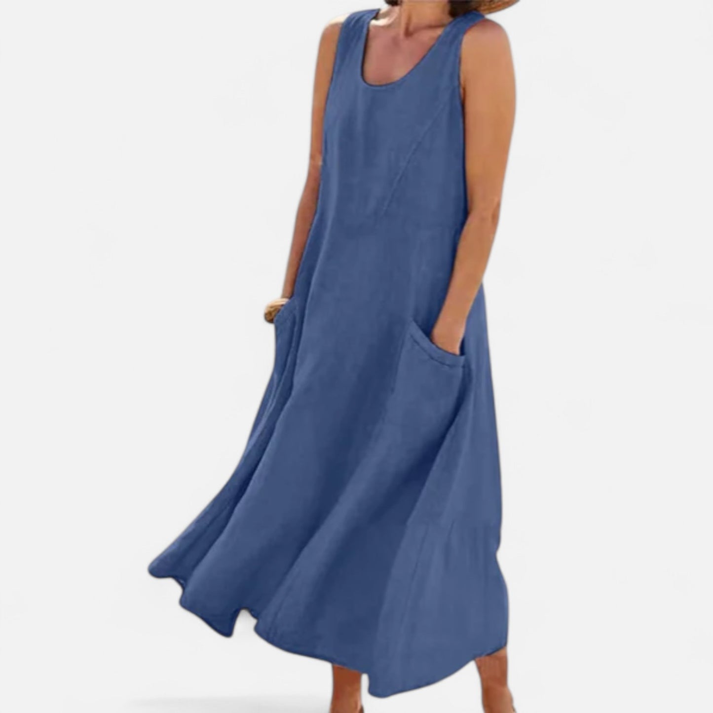 Ritouh | Women’s Relaxed Linen Dress – Lightweight Comfort, Timeless Style