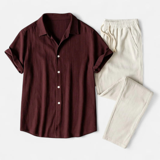 Ritouh | Men’s Summer Linen Set – Relaxed Riviera Ensemble