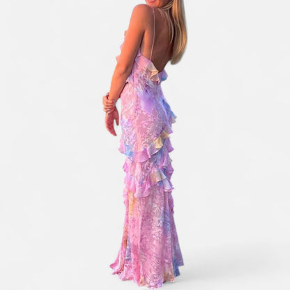 Ritouh | Women’s Graceful Maxi Dress – Airy Ruffles, Elegant Silhouette