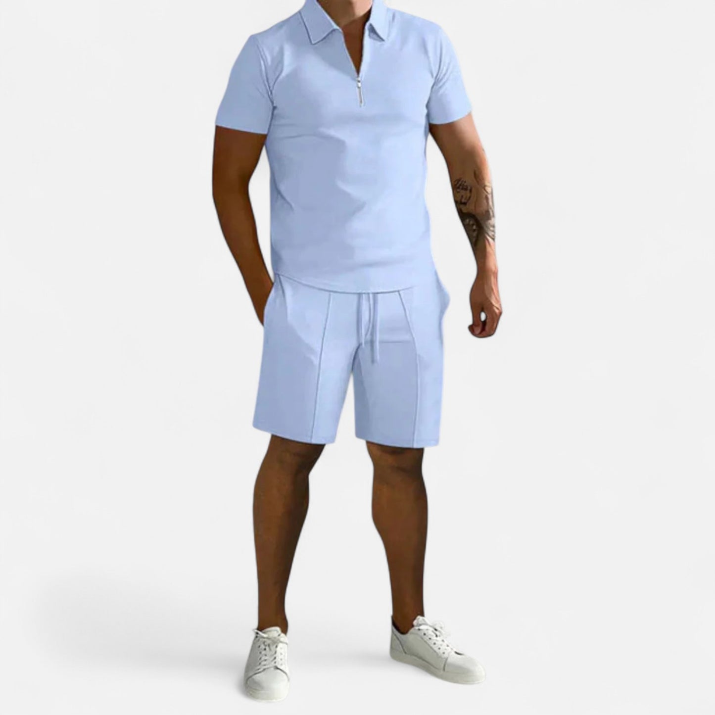 Ritouh | Men’s Summer Co-Ord Set – Shirt & Shorts in Effortless Style