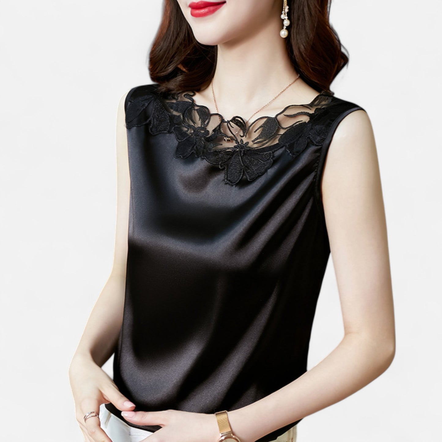 Ritouh | Women’s Lace V-Neck Camisole – Elegant Layering Essential