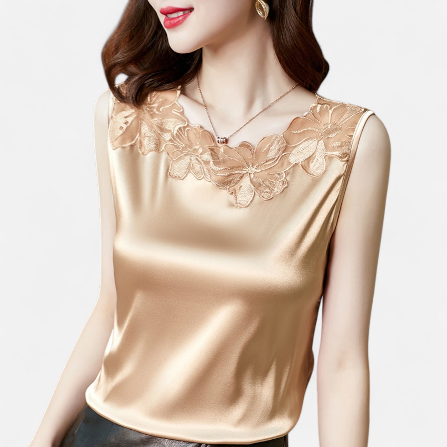Ritouh | Women’s Lace V-Neck Camisole – Elegant Layering Essential