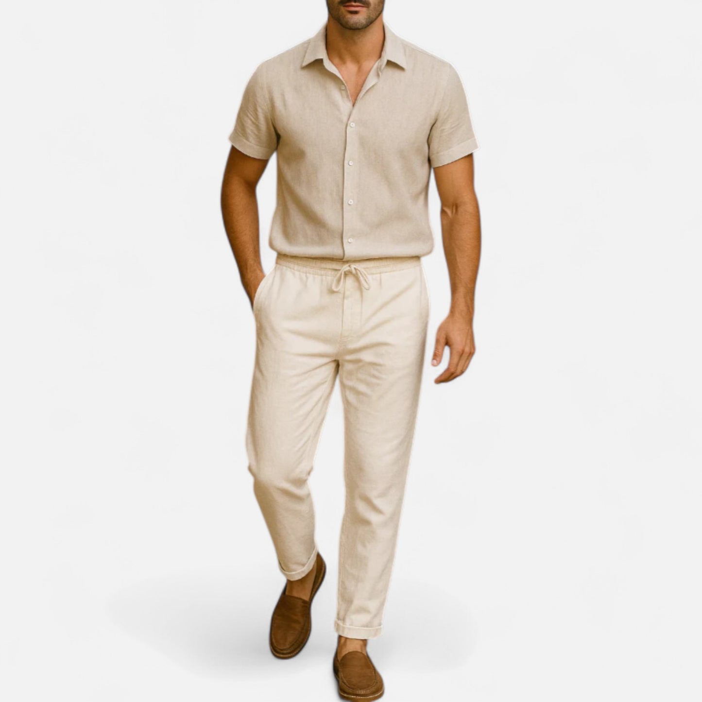 Ritouh | Men’s Summer Linen Set – Relaxed Riviera Ensemble