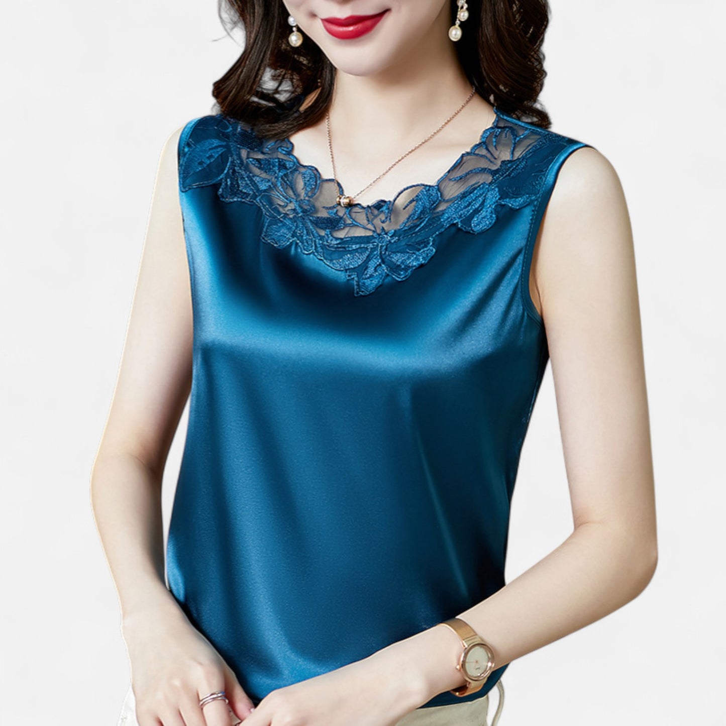 Ritouh | Women’s Lace V-Neck Camisole – Elegant Layering Essential
