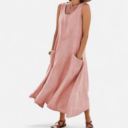 Ritouh | Women’s Relaxed Linen Dress – Lightweight Comfort, Timeless Style