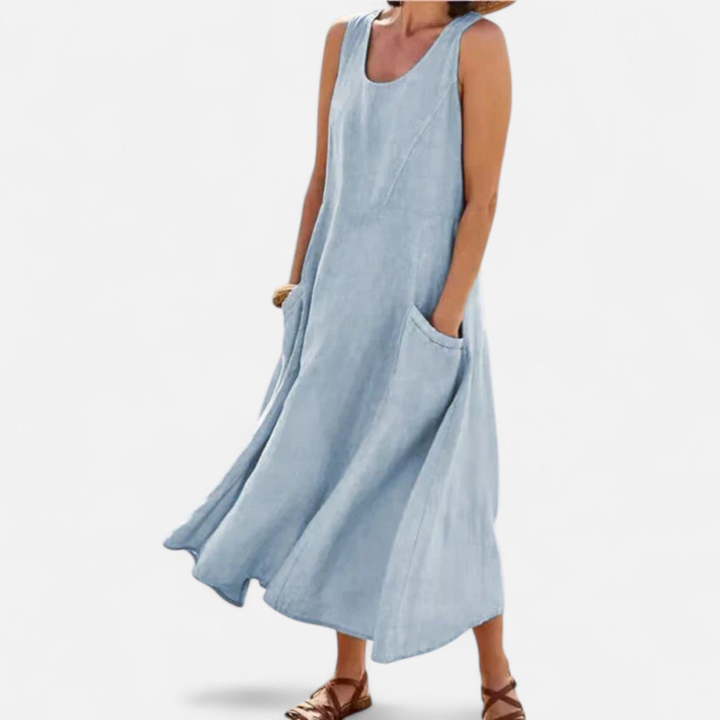 Ritouh | Women’s Relaxed Linen Dress – Lightweight Comfort, Timeless Style