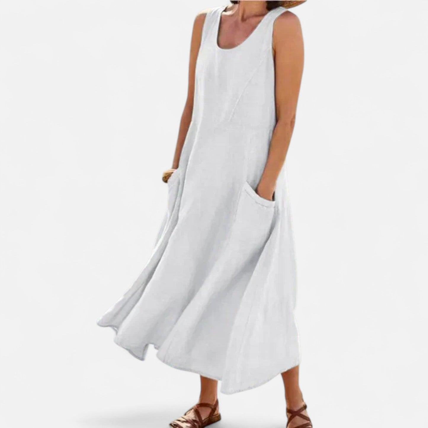 Ritouh | Women’s Relaxed Linen Dress – Lightweight Comfort, Timeless Style