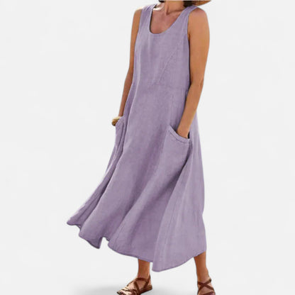 Ritouh | Women’s Relaxed Linen Dress – Lightweight Comfort, Timeless Style