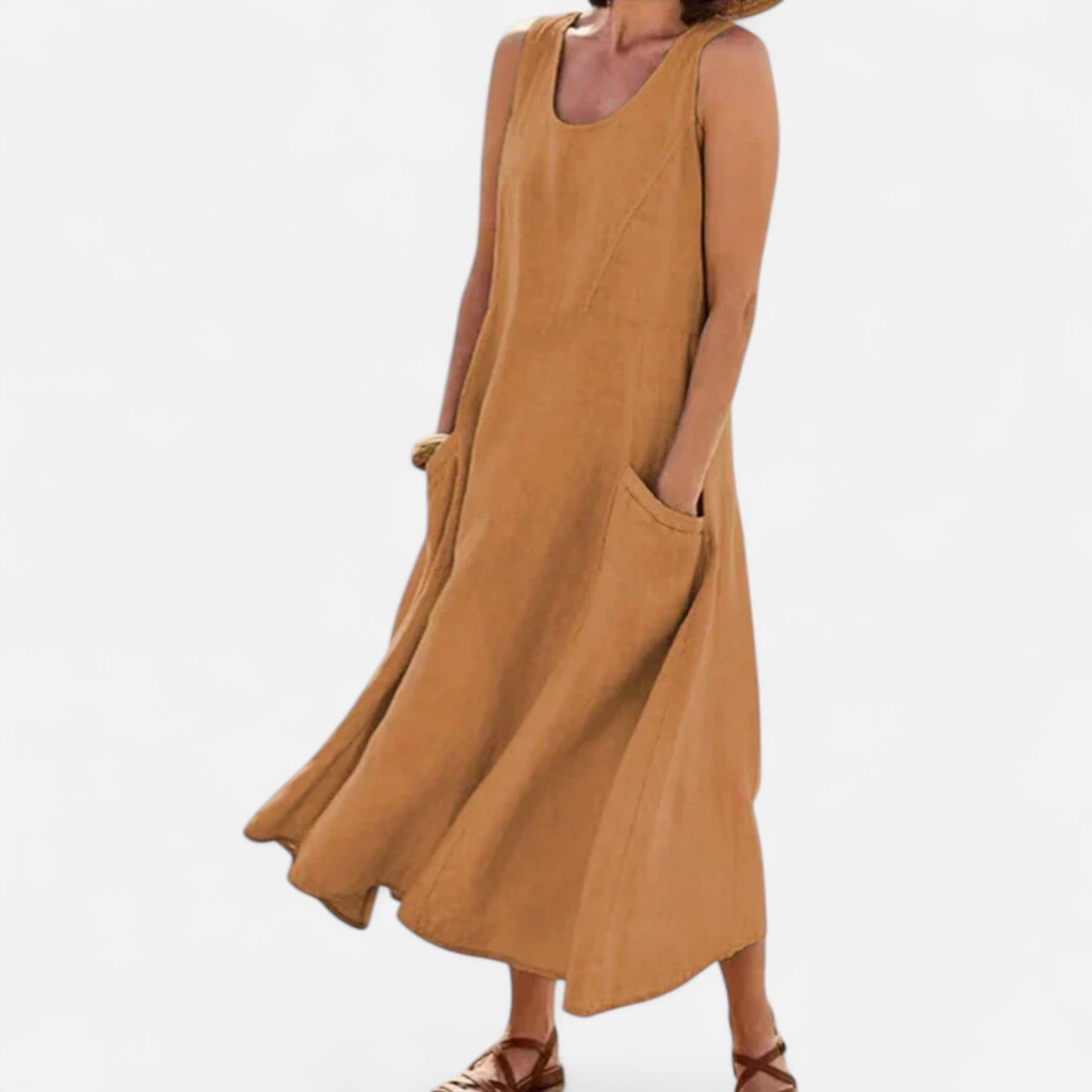 Ritouh | Women’s Relaxed Linen Dress – Lightweight Comfort, Timeless Style