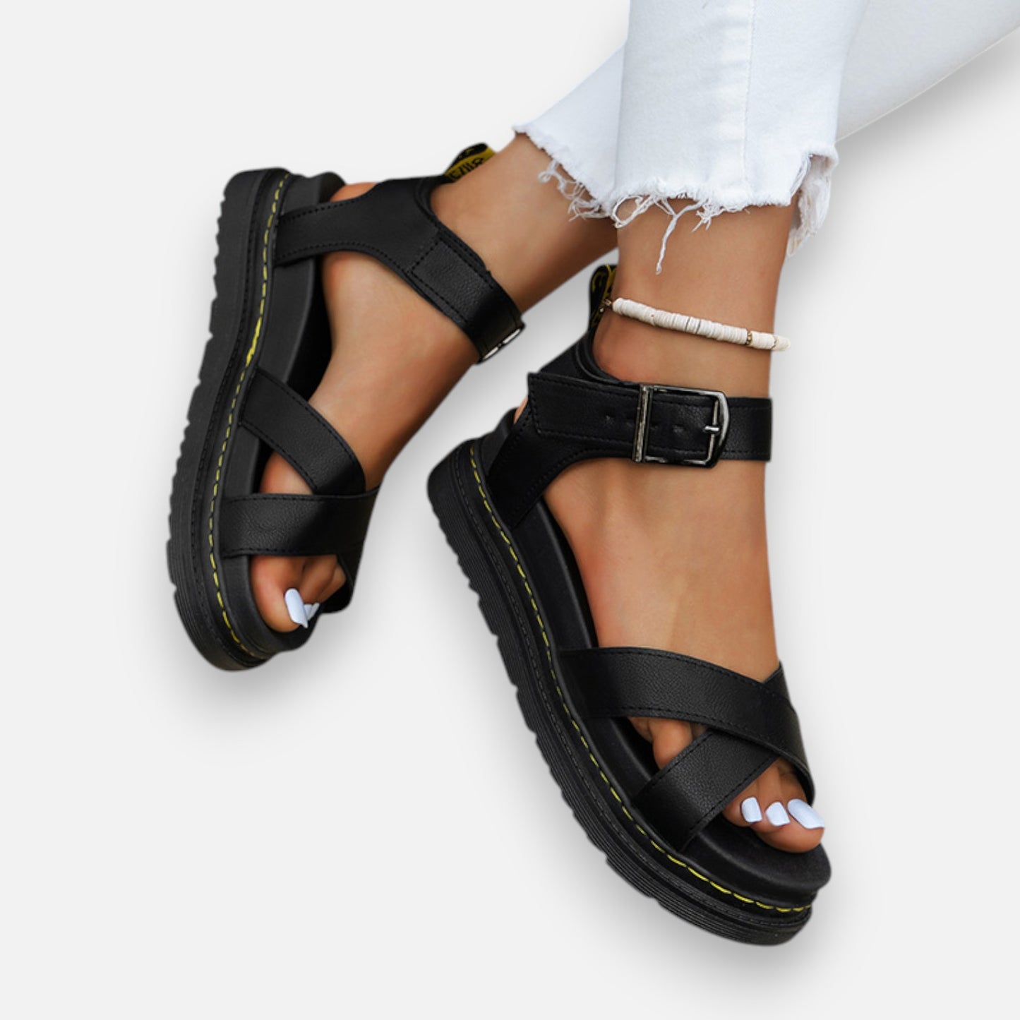 Ritouh | Women’s Roman Sandals – Chunky Sole & Cross-Strap Comfort