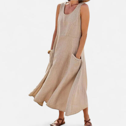 Ritouh | Women’s Relaxed Linen Dress – Lightweight Comfort, Timeless Style
