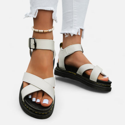 Ritouh | Women’s Roman Sandals – Chunky Sole & Cross-Strap Comfort