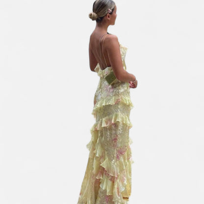 Ritouh | Women’s Graceful Maxi Dress – Airy Ruffles, Elegant Silhouette