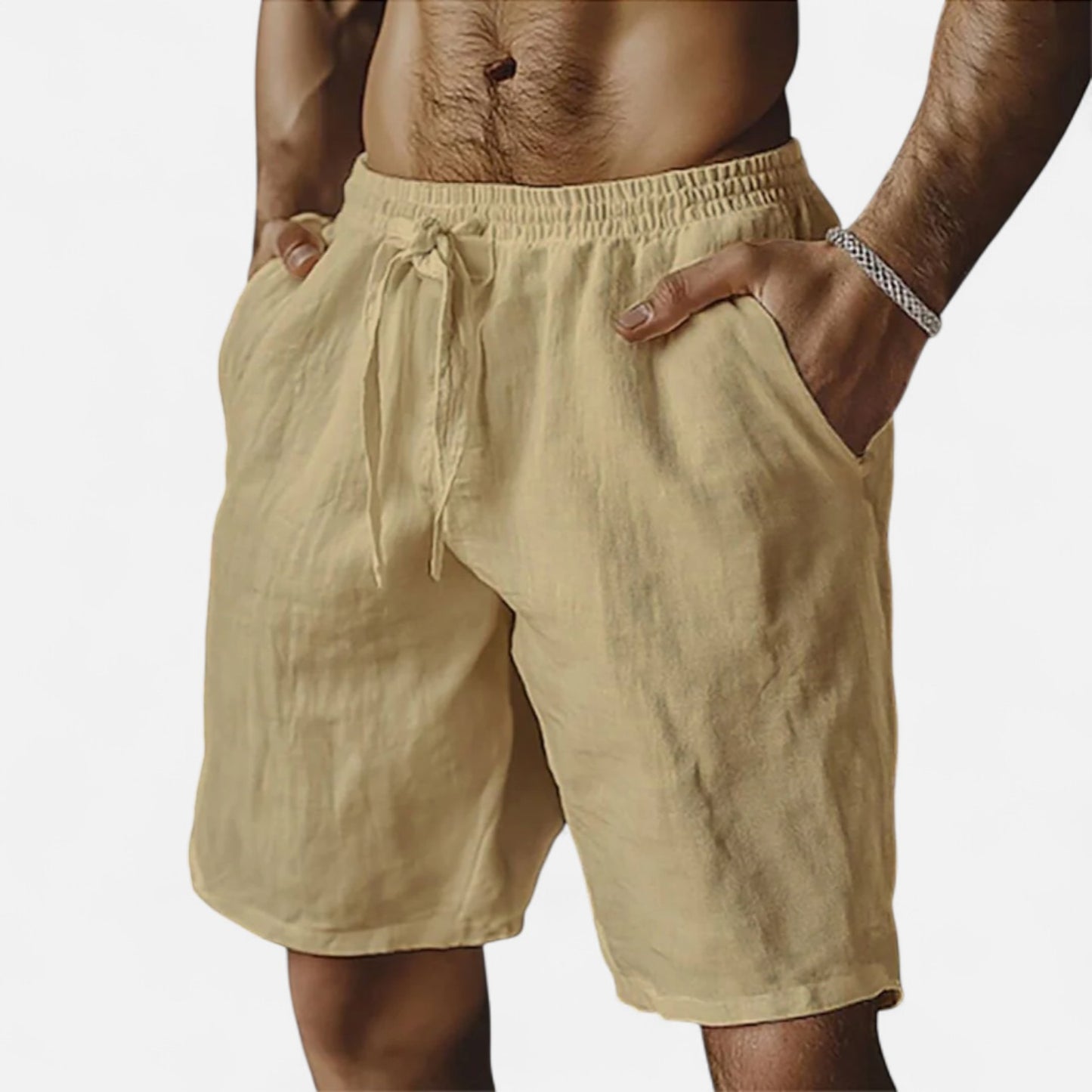 Ritouh | Men’s Linen Drawstring Shorts – Relaxed Fit for Summer