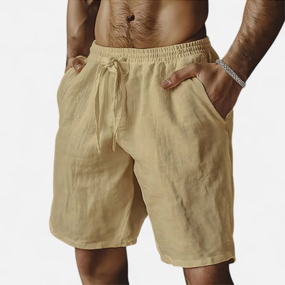 Ritouh | Men’s Linen Drawstring Shorts – Relaxed Fit for Summer