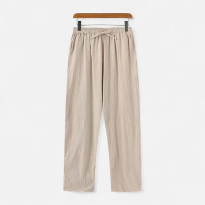 Ritouh | Men’s Linen-Cotton Trousers – Relaxed Fit, Elastic Waist